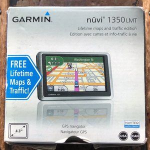 Garmin Nuvi 1350LMT GPS w/Free Maps Traffic 4.3" Touchscreen Mount/Cables 4GB SD